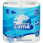 Бумага туалетная "Snow Lama" 2х слойная, целлюлоза