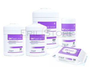 Ок'Cепт салфетки («Ok`Sept®tissues wipe») дезинфицирующие салфетки 135х195 мм — изображение 2